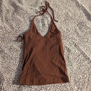Burnt Orange Old Navy Halter Tank Top
